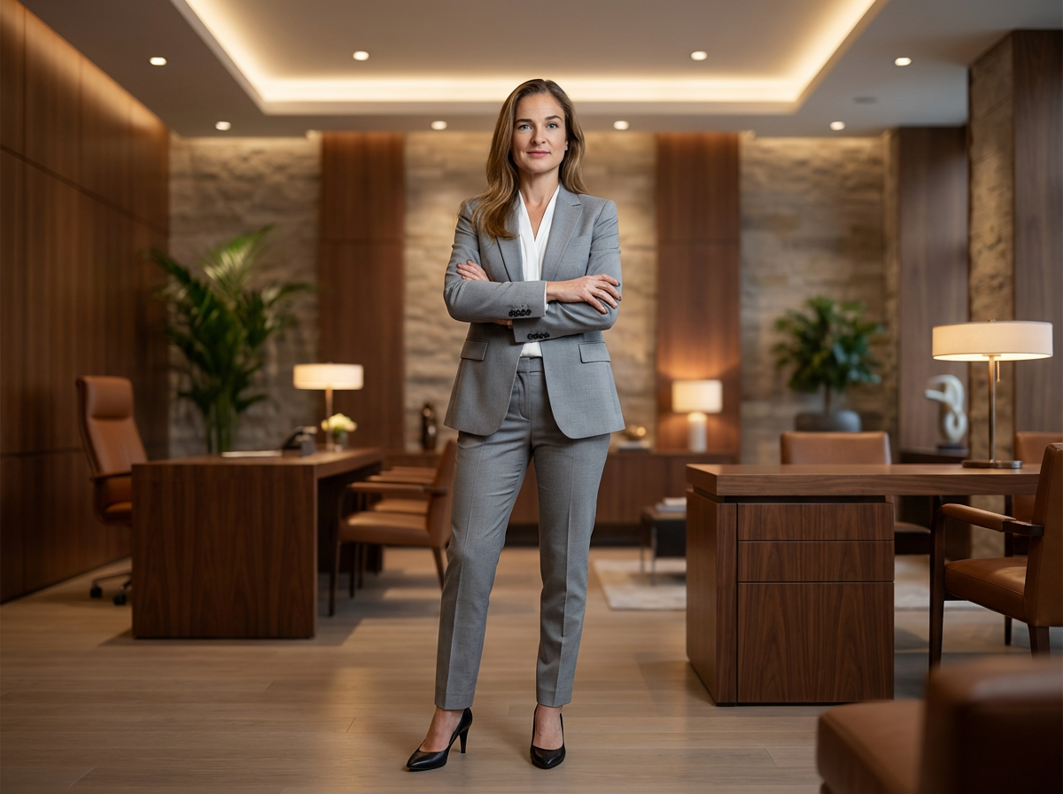 Elegant Kostym Ljusgrå