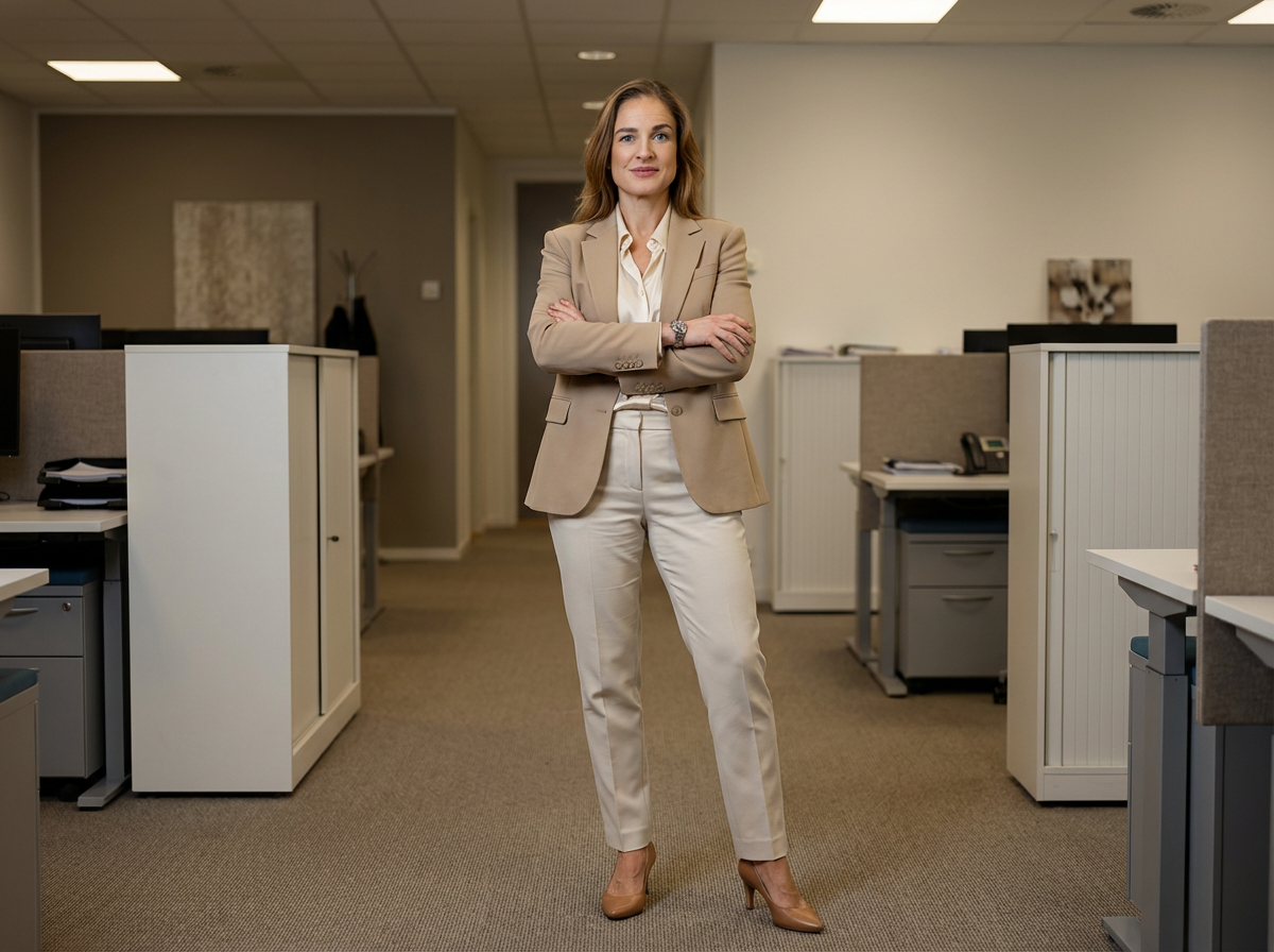 Klassisk Blazer Beige