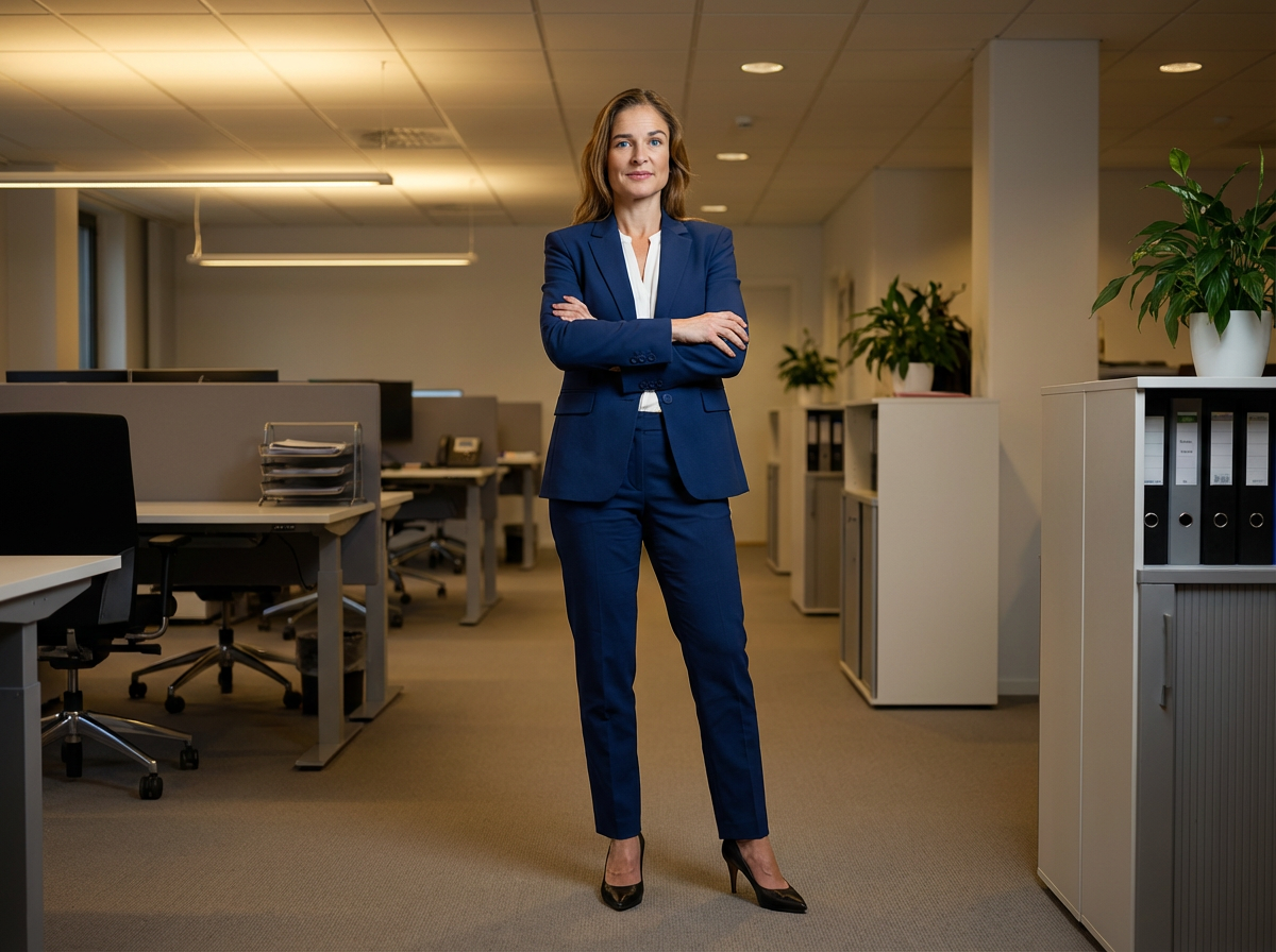 Modern Byxdress Blå